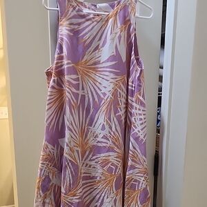 LOFT Island Frond Print Dress